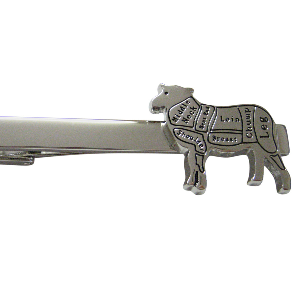 Lamb Butchers Cut Square Tie Clip